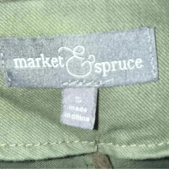 Market & Spruce Olive Sleeveless Vest with pockets and crochet lace deta… - Picture 3 of 12